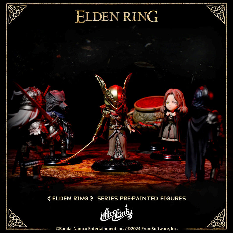Starforged FireLink Elden Ring Series Pre-painted Figures Blind Box
Step into the fantastical world of Elden Ring and get up close with your favorite characters.
The first series of Elden Ring blind boxes brings together six iconic characters from the game.
 Each Figures is meticulously designed and pre-painted, showcasing the exquisite details and style of the game. Whether you're a dedicated fan of the game or a model collector, this series will add brilliance to your collection. Seize the opport